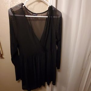 Mesh babydoll top